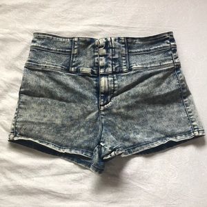 Refuge High Waisted Light Wash Shorts